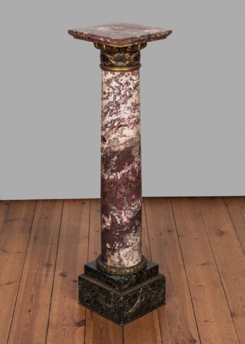 Stunning Italian Breccia Di Seravezza Marble Column