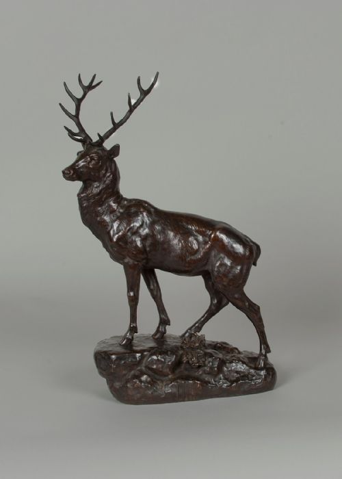 French Bronze Sculpture of a Stag, Signed J.e.masson