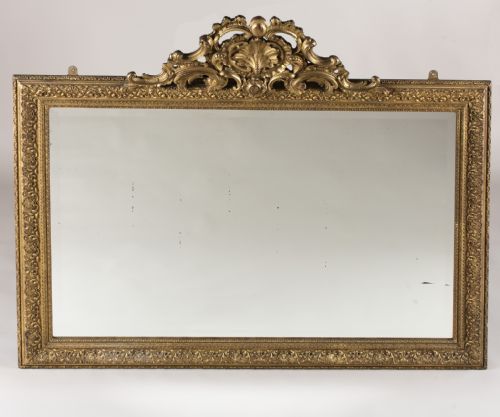 Large 19th Century English Gilt Overmantle Mirror