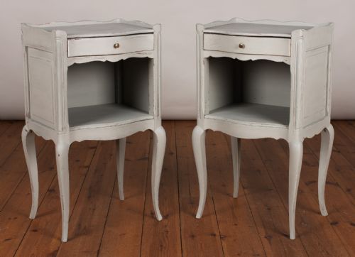 Pair of Painted French Bedside Cabinets/tables