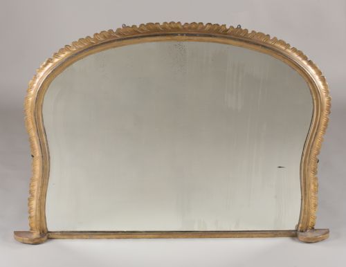 19th Century English Gilt Overmantle Mirror