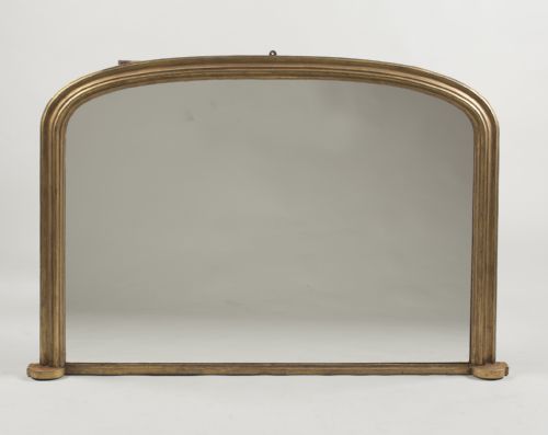 English Gilt Arch Top Overmantle Mirror