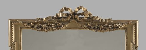 fig 1. A Near Pair Of 19th Century French Louis XV1 Style Gilt Overmantle Mirrors
