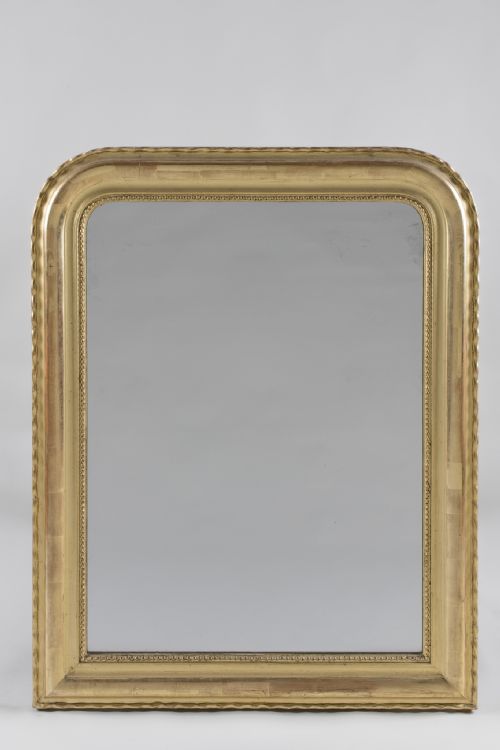 Late 19th Century French Gilt Overmantle Mirror