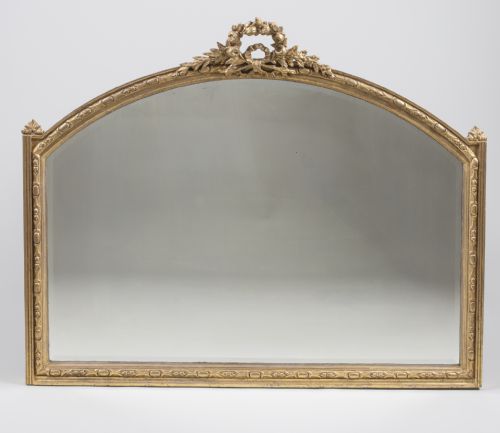 Large 19th Century English Gilt Overmantle Mirror