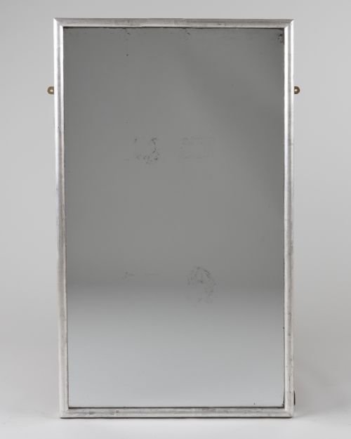 French Silvered Large Overmantle Mirror