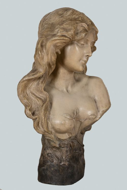 fig 1. Austrian Goldscheider Large Terracotta Sculpture