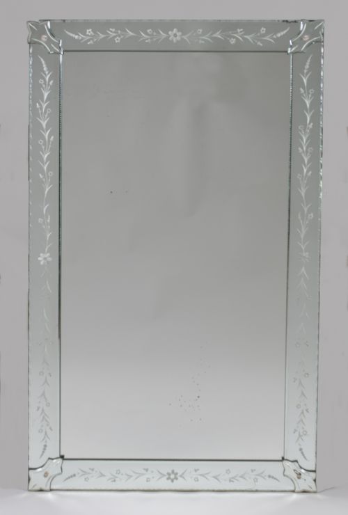 Large Italian Venetian Overmantle Mirror