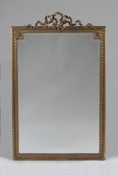 19th Century Large French Gilt Overmantle Mirror