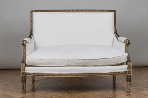 Large French Louis Xv1 Style Painted Sofa