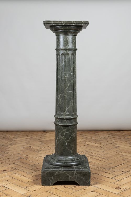 French Faux Marble Wooden Column.