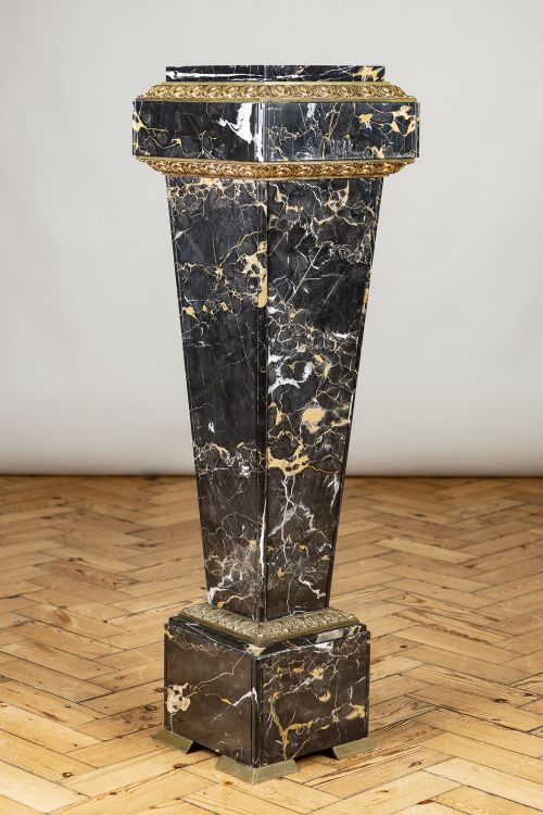 A Late 19th Century Italian Portoro Marble Column