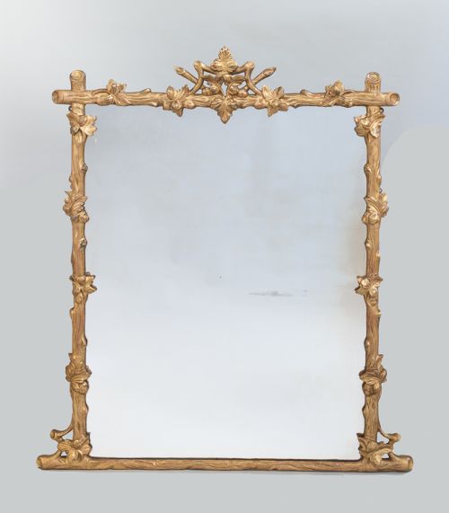 Late 19th Century Large English Victorian Gilt Overmantle Mirror