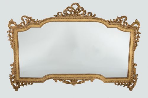 English Gilt Large Overmantle Mirror