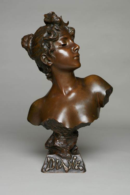A Stunning French Art Nouveau Bronze Sculpture by E.villanis