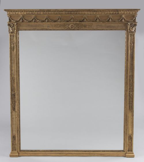 Stunning Large French Gilt Overmantle Mirror