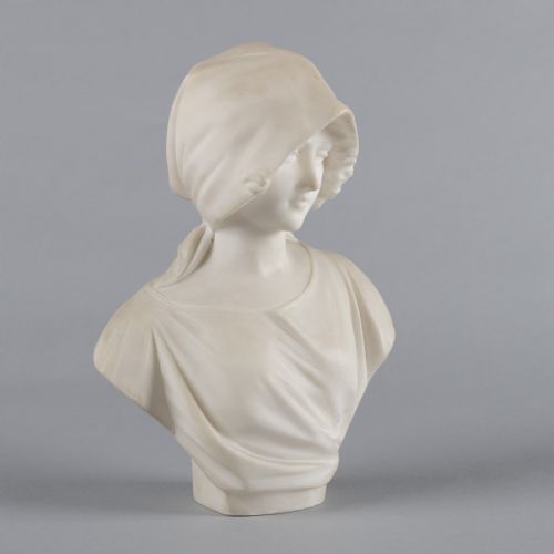 Italian Carved Alabaster Sculpture by the Italian Artist Gugielmo Pugi