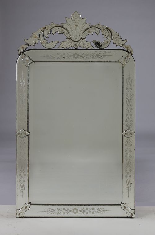 Large Italian Venetian Overmantle Mirror