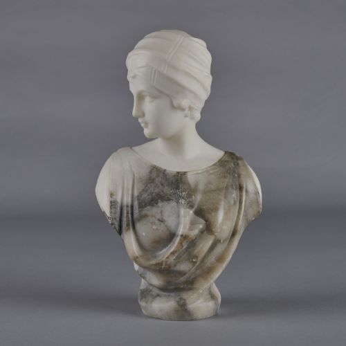 Italian Carved Alabaster Sculpture by Gugielmo Pugi