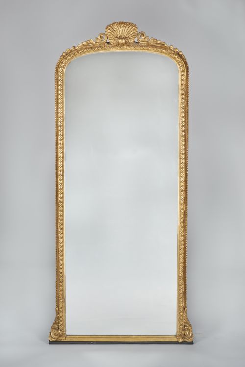 Large 19th Century English Victorian Gilt Pier Mirror