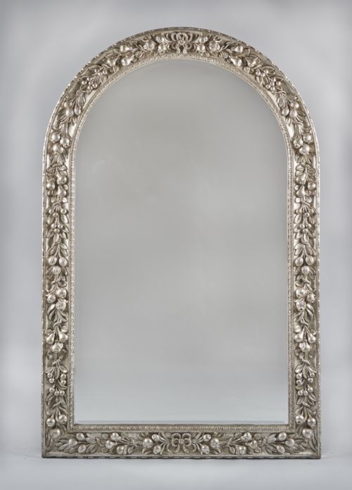 A Stunning Large 19th Century English Victorian Silvered Overmantle Mirror
