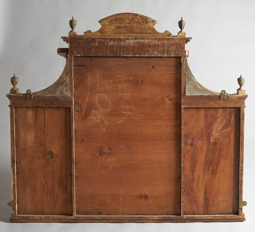 A LARGE 19TH CENTURY ENGLISH VICTORIAN GILT OVERMANTLE MIRROR WITH GILDED BRACKETS - ADDITIONAL PHOTO 10