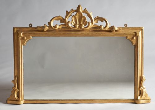 19th Century English Victorian Gilt Overmantle Mirror