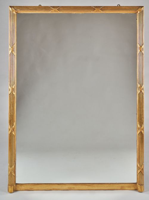 Large Late 19th Century French Gilt Overmantle Mirror