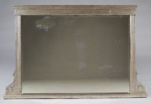 Late 19th Century English Silvered Overmantle Mirror