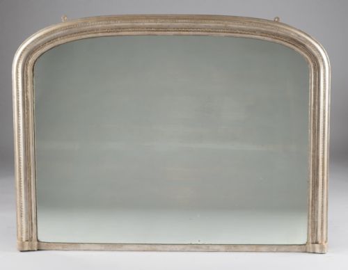 Large 19th Century English Silvered Overmantle Mirror