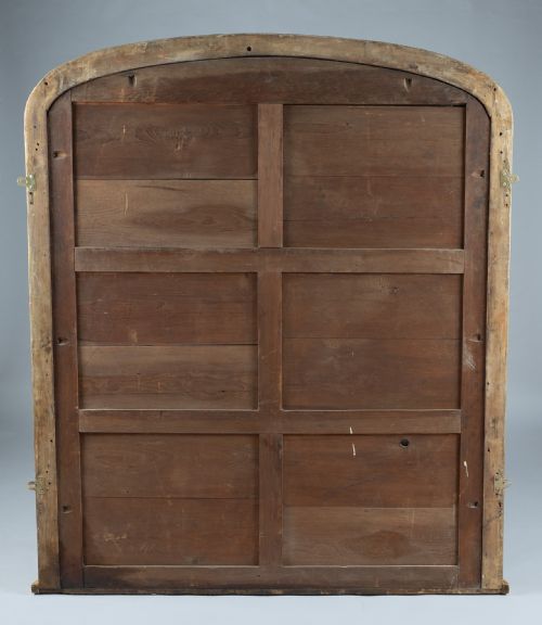 LARGE 19TH CENTURY ENGLISH VICTORIAN GILT ARCHTOP OVERMANTLE MIRROR - ADDITIONAL PHOTO 5