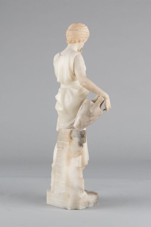 LARGE ITALIAN CARVED ALABASTER SCULPTURE BY PUGI - ADDITIONAL PHOTO 3