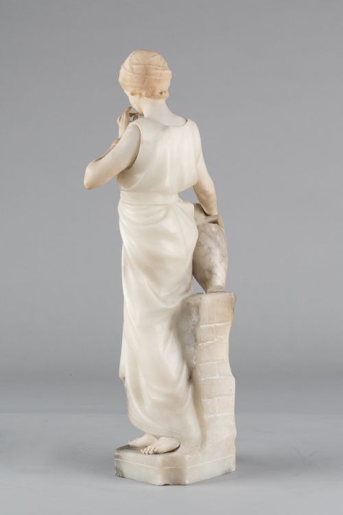 LARGE ITALIAN CARVED ALABASTER SCULPTURE BY PUGI - ADDITIONAL PHOTO 6