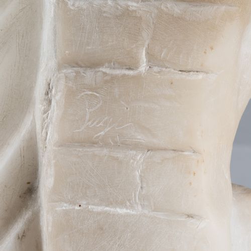 LARGE ITALIAN CARVED ALABASTER SCULPTURE BY PUGI - ADDITIONAL PHOTO 11