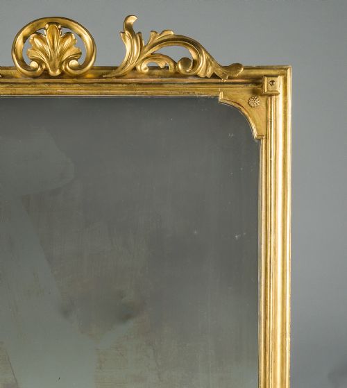 LARGE 19TH CENTURY VICTORIAN ENGLISH GILT OVERMANTLE MIRROR - ADDITIONAL PHOTO 3