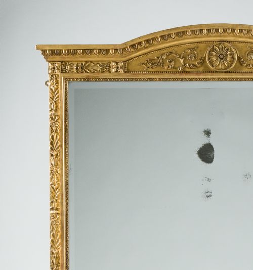 LARGE 19TH CENTURY VICTORIAN ENGLISH GILT OVERMANTLE MIRROR - ADDITIONAL PHOTO 2