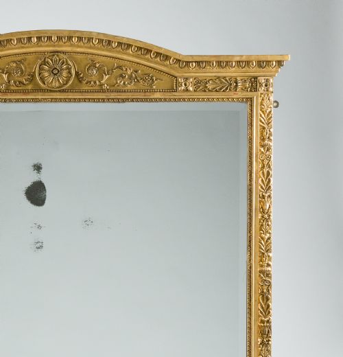 LARGE 19TH CENTURY VICTORIAN ENGLISH GILT OVERMANTLE MIRROR - ADDITIONAL PHOTO 3