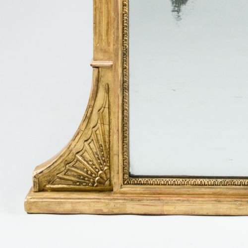 LARGE 19TH CENTURY VICTORIAN ENGLISH GILT OVERMANTLE MIRROR - ADDITIONAL PHOTO 4