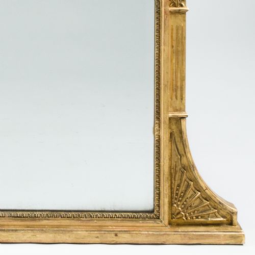 LARGE 19TH CENTURY VICTORIAN ENGLISH GILT OVERMANTLE MIRROR - ADDITIONAL PHOTO 6