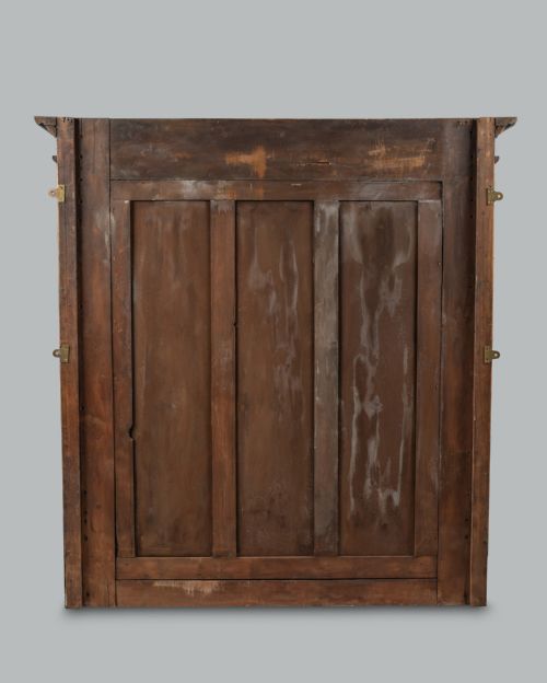 LARGE 19TH CENTURY VICTORIAN ENGLISH EBONISED AND GILT OVERMANTLE MIRROR - ADDITIONAL PHOTO 5