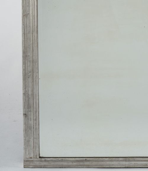 LARGE 19TH CENTURY VICTORIAN ENGLISH SILVERED OVERMANTLE MIRROR - ADDITIONAL PHOTO 4