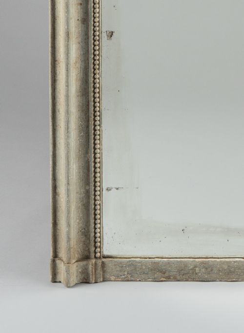 LARGE 19TH CENTURY FRENCH PAINTED OVERMANTLE MIRROR - ADDITIONAL PHOTO 3