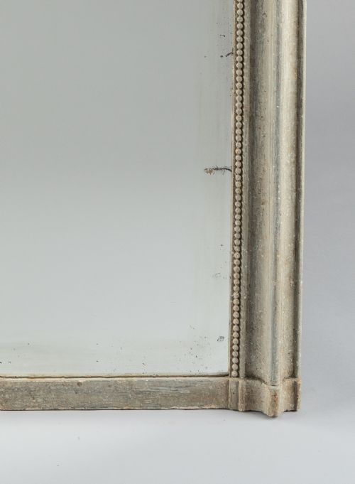 LARGE 19TH CENTURY FRENCH PAINTED OVERMANTLE MIRROR - ADDITIONAL PHOTO 4