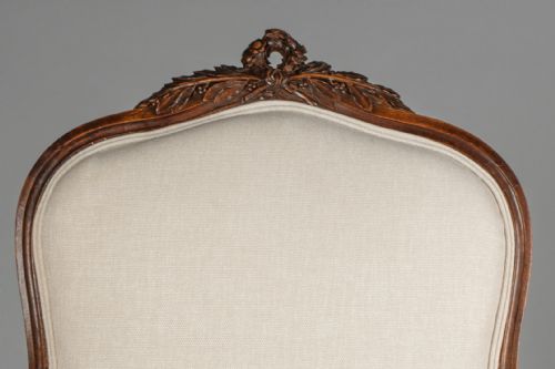 PAIR OF LARGE 19TH CENTURY FRENCH LOUIS XV STYLE CARVED WALNUT ARMCHAIRS - ADDITIONAL PHOTO 8