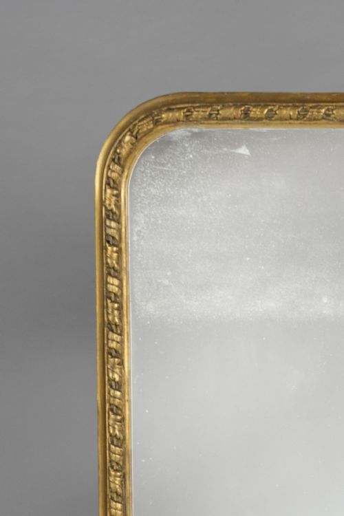 LARGE 19TH CENTURY VICTORIAN ENGLISH GILT OVERMANTLE PIER MIRROR - ADDITIONAL PHOTO 1