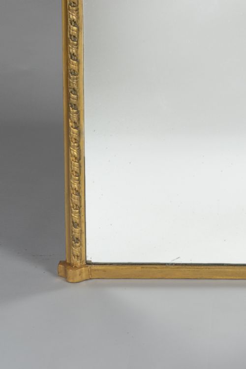 LARGE 19TH CENTURY VICTORIAN ENGLISH GILT OVERMANTLE PIER MIRROR - ADDITIONAL PHOTO 3