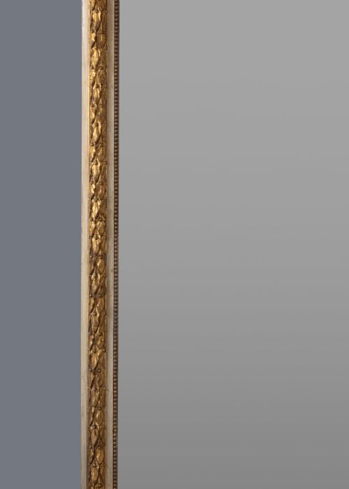 LARGE STUNNING 19TH CENTURY ENGLISH GILT AND PARCEL PAINTED OVERMANTLE MIRROR - ADDITIONAL PHOTO 6