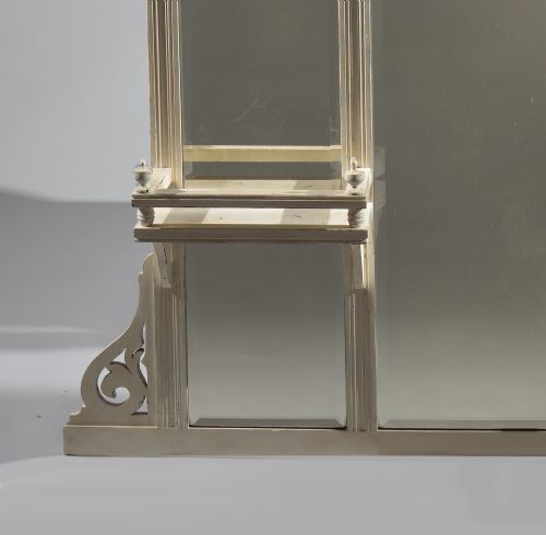 19TH CENTURY VICTORIAN PAINTED AND PARCEL GILT OVERMANTLE MIRROR - ADDITIONAL PHOTO 3