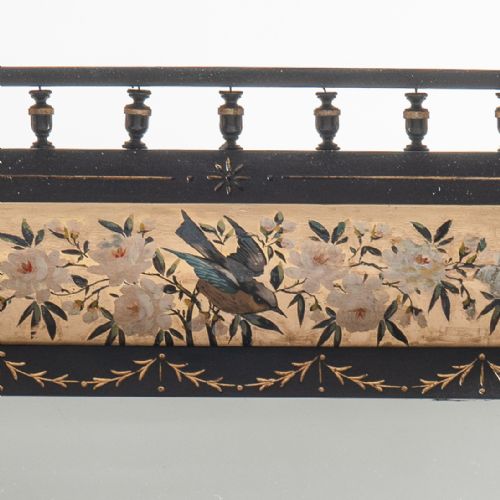A STUNNING LARGE VICTORIAN AESTHETIC PERIOD EBONISED AND PARCEL GILT OVERMANTLE MIRROR - ADDITIONAL PHOTO 8