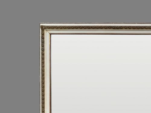 STUNNING LARGE 19TH CENTURY ENGLISH PAINTED AND GILT OVERMANTLE MIRROR - ADDITIONAL PHOTO 3
